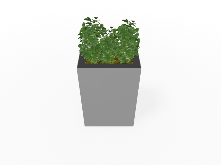 Magnuson Rectangular Single - Compartment Painted Steel Indoor Planter with Removable Top and Internal Liner (MAG - PIC - 90R - PL - XXX) - SchoolOutlet