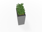 Magnuson Rectangular Single - Compartment Painted Steel Indoor Planter with Removable Top and Internal Liner (MAG - PIC - 90R - PL - XXX) - SchoolOutlet
