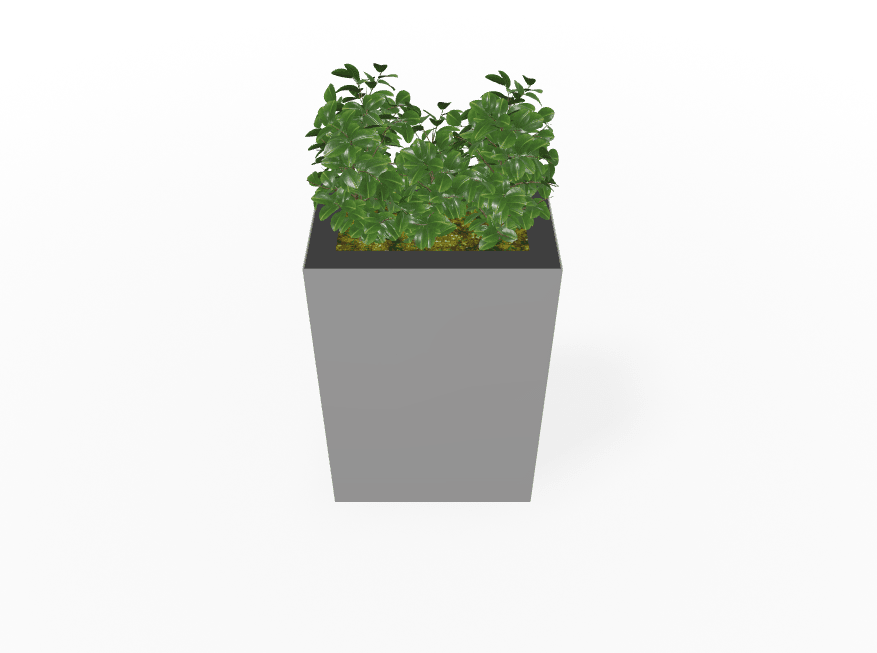 Magnuson Rectangular Single - Compartment Painted Steel Indoor Planter with Removable Top and Internal Liner (MAG - PIC - 90R - PL - XXX) - SchoolOutlet