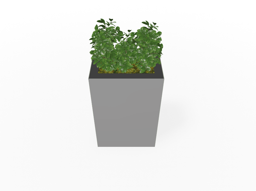 Magnuson Rectangular Single - Compartment Painted Steel Indoor Planter with Removable Top and Internal Liner (MAG - PIC - 90R - PL - XXX) - SchoolOutlet