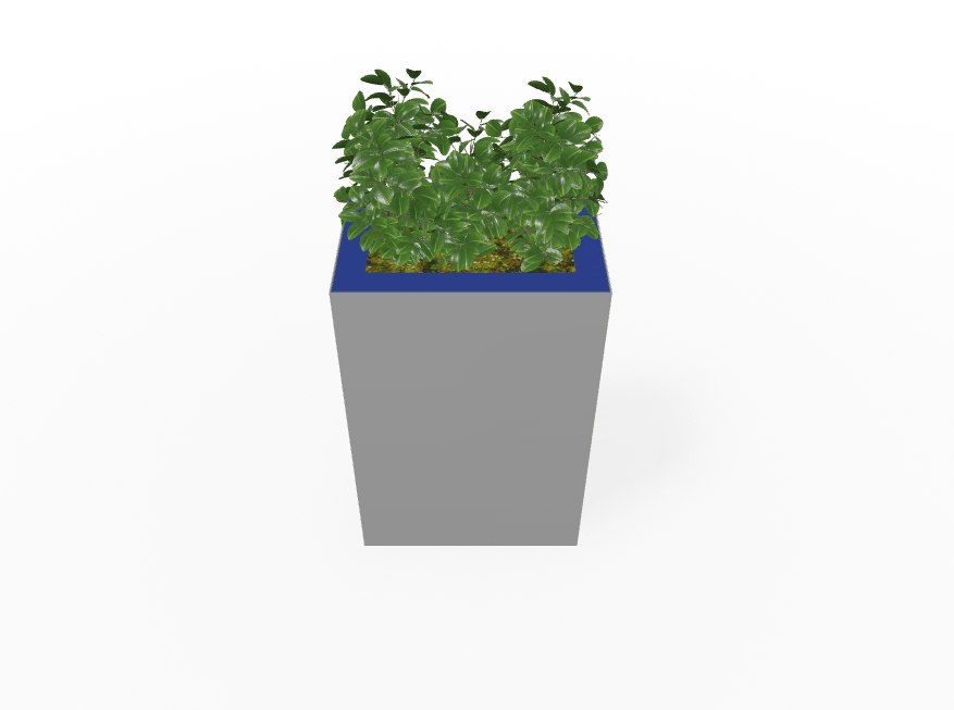 Magnuson Rectangular Single - Compartment Painted Steel Indoor Planter with Removable Top and Internal Liner (MAG - PIC - 90R - PL - XXX) - SchoolOutlet