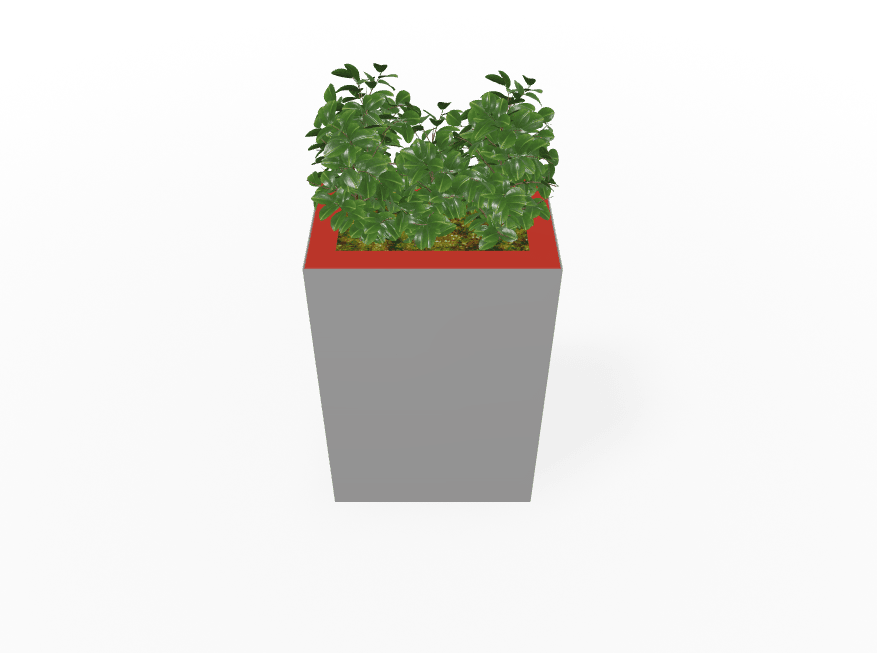 Magnuson Rectangular Single - Compartment Painted Steel Indoor Planter with Removable Top and Internal Liner (MAG - PIC - 90R - PL - XXX) - SchoolOutlet