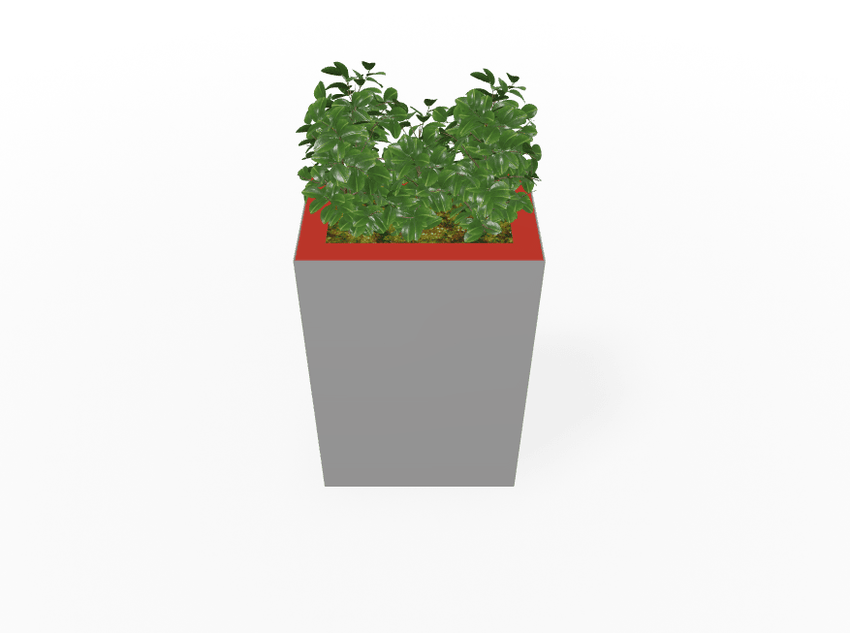 Magnuson Rectangular Single - Compartment Painted Steel Indoor Planter with Removable Top and Internal Liner (MAG - PIC - 90R - PL - XXX) - SchoolOutlet