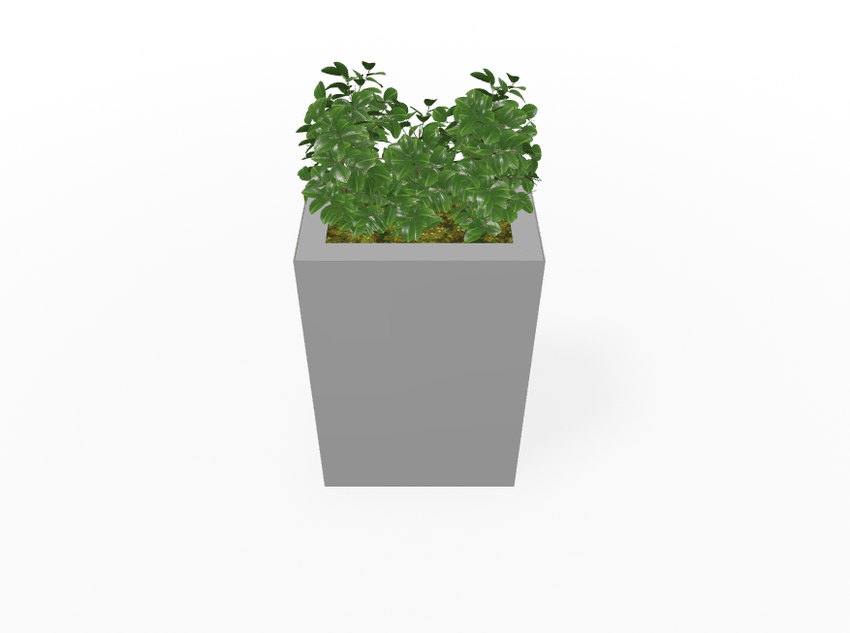Magnuson Rectangular Single - Compartment Painted Steel Indoor Planter with Removable Top and Internal Liner (MAG - PIC - 90R - PL - XXX) - SchoolOutlet
