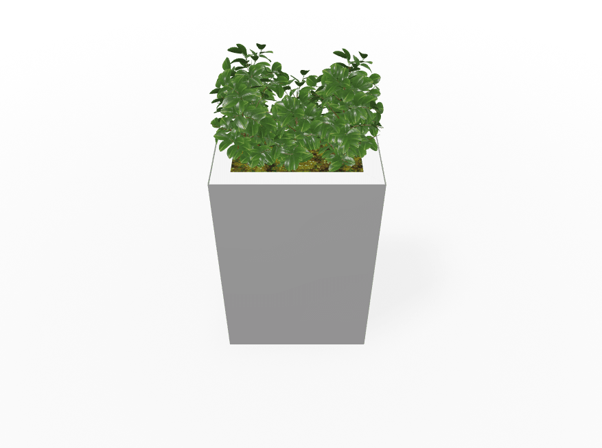 Magnuson Rectangular Single - Compartment Painted Steel Indoor Planter with Removable Top and Internal Liner (MAG - PIC - 90R - PL - XXX) - SchoolOutlet