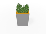 Magnuson Rectangular Single - Compartment Painted Steel Indoor Planter with Removable Top and Internal Liner (MAG - PIC - 90R - PL - XXX) - SchoolOutlet