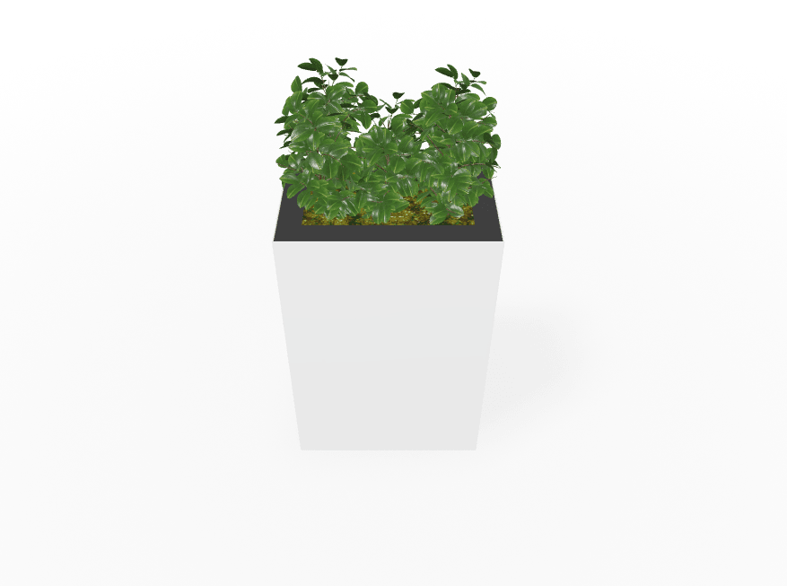 Magnuson Rectangular Single - Compartment Painted Steel Indoor Planter with Removable Top and Internal Liner (MAG - PIC - 90R - PL - XXX) - SchoolOutlet