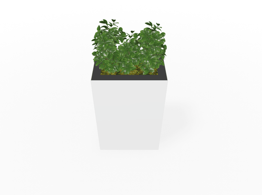 Magnuson Rectangular Single - Compartment Painted Steel Indoor Planter with Removable Top and Internal Liner (MAG - PIC - 90R - PL - XXX) - SchoolOutlet