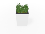 Magnuson Rectangular Single - Compartment Painted Steel Indoor Planter with Removable Top and Internal Liner (MAG - PIC - 90R - PL - XXX) - SchoolOutlet