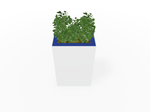 Magnuson Rectangular Single - Compartment Painted Steel Indoor Planter with Removable Top and Internal Liner (MAG - PIC - 90R - PL - XXX) - SchoolOutlet