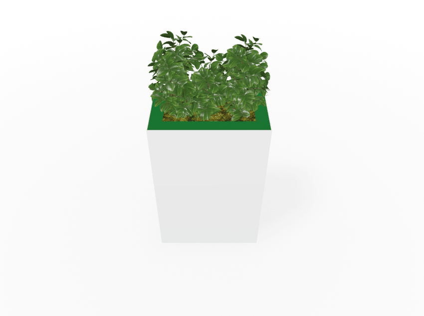 Magnuson Rectangular Single - Compartment Painted Steel Indoor Planter with Removable Top and Internal Liner (MAG - PIC - 90R - PL - XXX) - SchoolOutlet
