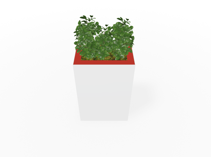 Magnuson Rectangular Single - Compartment Painted Steel Indoor Planter with Removable Top and Internal Liner (MAG - PIC - 90R - PL - XXX) - SchoolOutlet