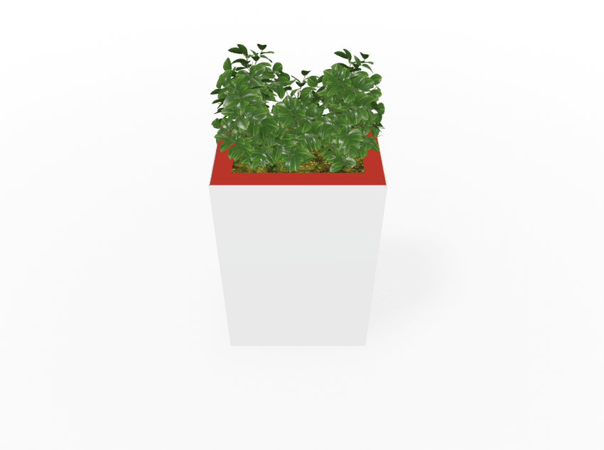 Magnuson Rectangular Single - Compartment Painted Steel Indoor Planter with Removable Top and Internal Liner (MAG - PIC - 90R - PL - XXX) - SchoolOutlet