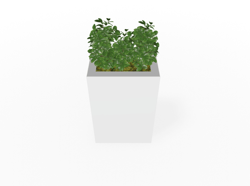 Magnuson Rectangular Single - Compartment Painted Steel Indoor Planter with Removable Top and Internal Liner (MAG - PIC - 90R - PL - XXX) - SchoolOutlet