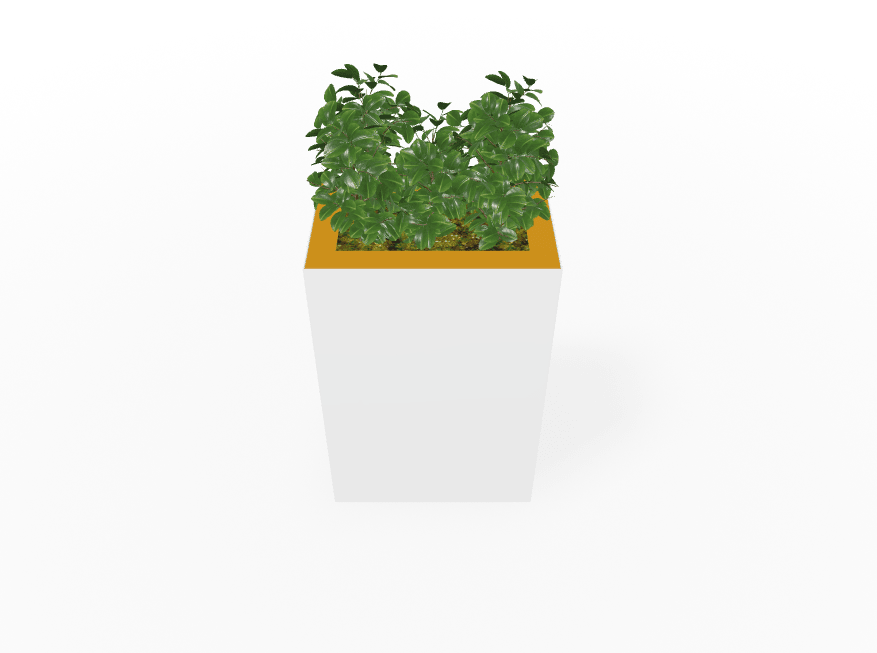 Magnuson Rectangular Single - Compartment Painted Steel Indoor Planter with Removable Top and Internal Liner (MAG - PIC - 90R - PL - XXX) - SchoolOutlet