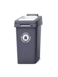Magnuson RE - SQUARE - 10 36 - Gallon Polyethylene Waste Receptacle with Square Opening Hinged Lid and Ballast Support (MAG - RE - SQUARE - 10 - XXX) - SchoolOutlet