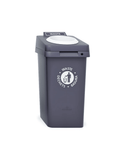 Magnuson RE - SQUARE - 11 36 - Gallon Polyethylene Recycling Receptacle with Circle Opening and Hinged Lid (MAG - RE - SQUARE - 11 - XXX) - SchoolOutlet