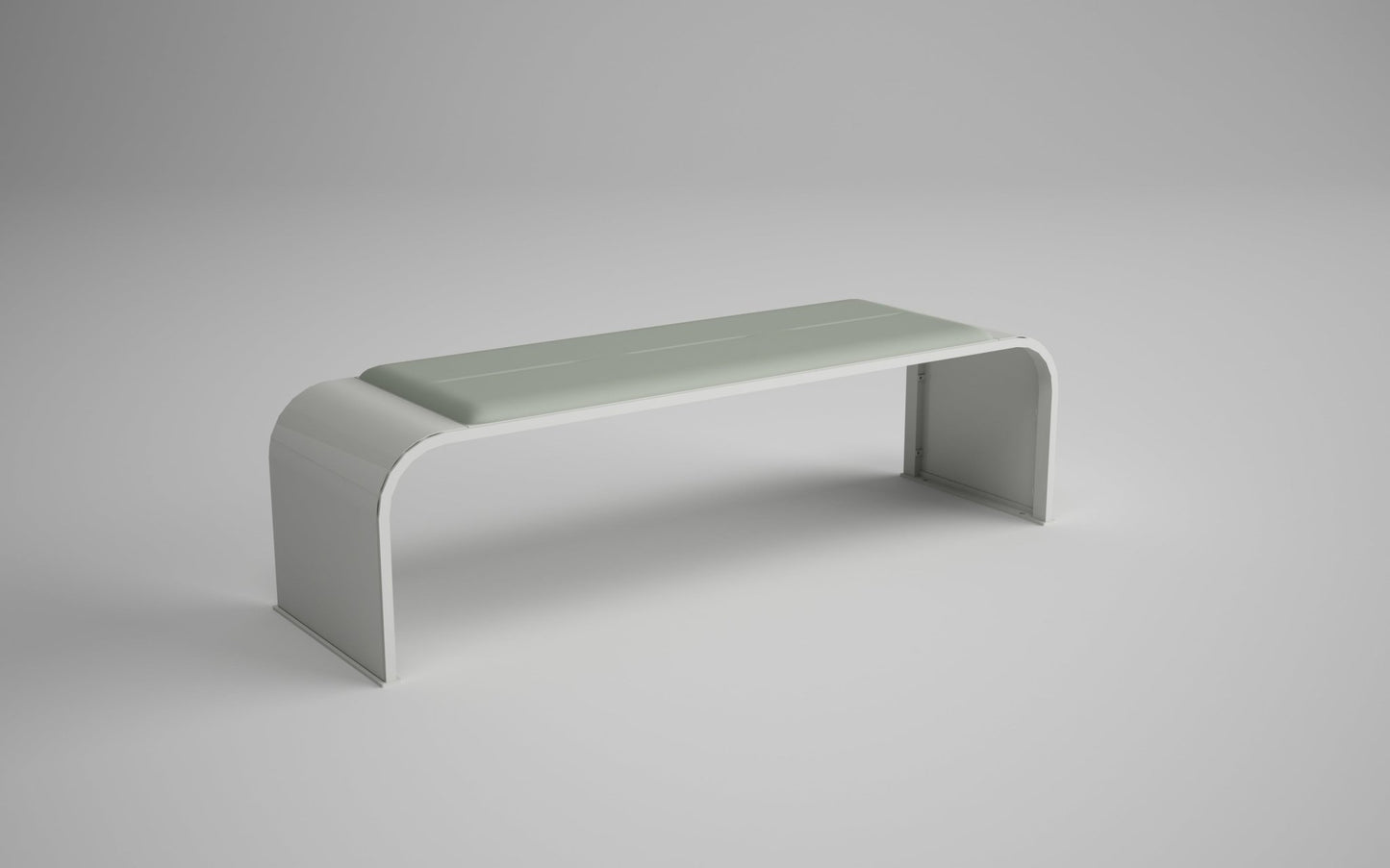 Magnuson RESPIT - 01C Modern Indoor Painted Steel Bench with Integrated Upholstered Cushion (MAG - RESPIT - 01C - XXX) - SchoolOutlet