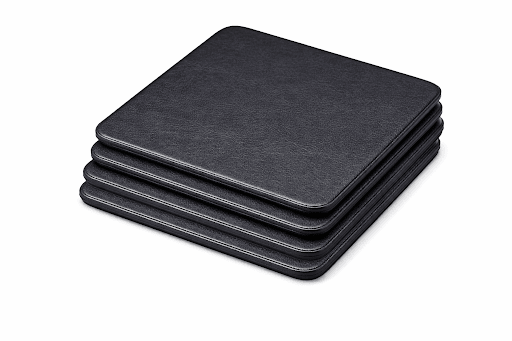 Magnuson REST - AM - 07 Set of Four Antimicrobial Faux Leather Coasters for Hygienic Surface Protection (MAG - REST - AM - 07) - SchoolOutlet