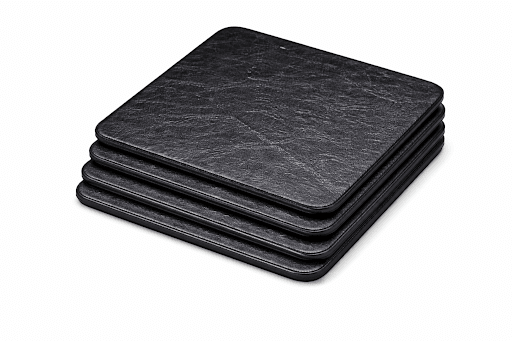 Magnuson REST - LT - 07 Set of Four Executive Top - Grain Genuine Leather Coasters for Premium Surface Protection (MAG - REST - LT - 07) - SchoolOutlet