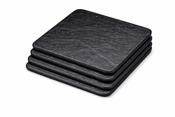 Magnuson REST-LT-07 Set of Four Executive Top-Grain Genuine Leather Coasters for Premium Surface Protection (MAG-REST-LT-07)
