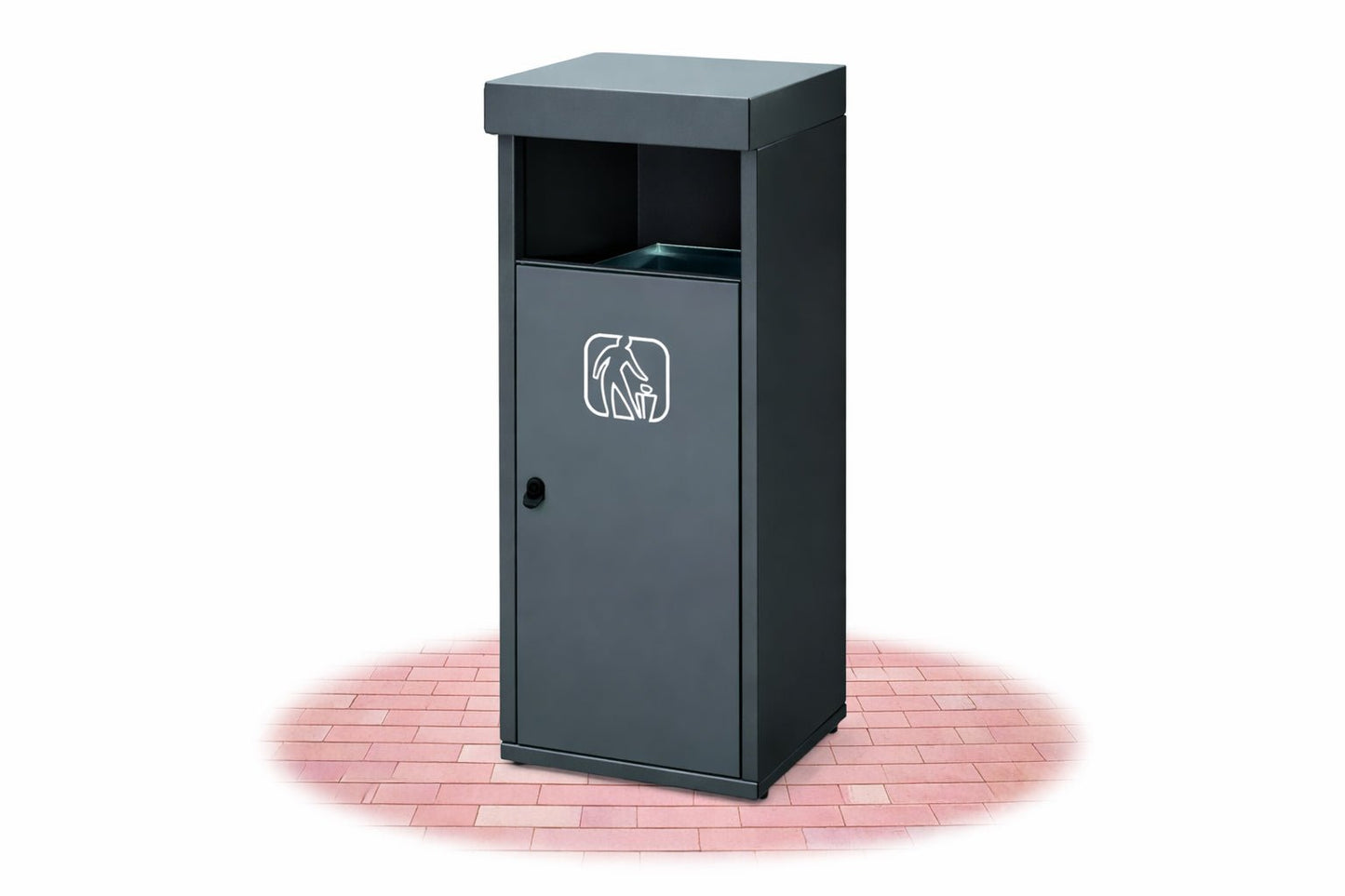 Magnuson RETTO - 01 21 - Gallon Designer Rectangular Steel Waste Receptacle with Internal Bag Ring (MAG - RETTO - 01 - XXX) - SchoolOutlet