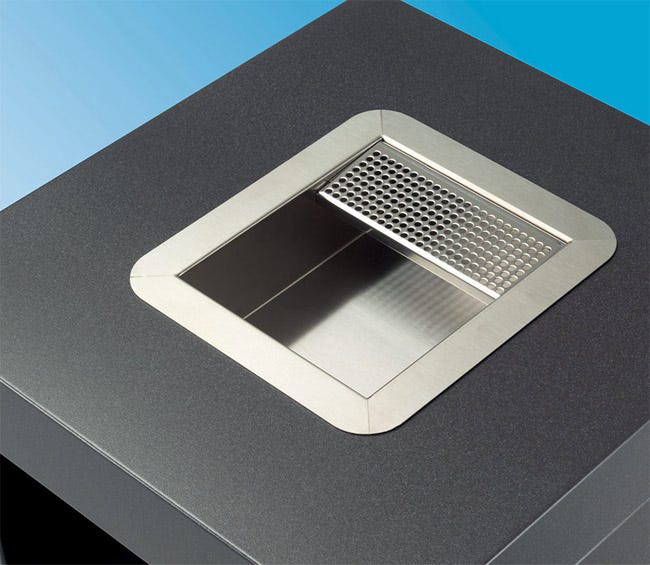 Magnuson RETTO - 02 26 - Gallon Double - Stream Architectural Steel Waste & Recycling Receptacle (MAG - RETTO - 02 - XXX) - SchoolOutlet