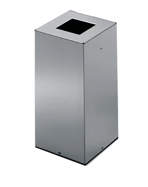 Magnuson RIGA - 30 13.2 - Gallon Stainless Steel Slim Waste Receptacle with Painted Top and Integrated Bag Ring (MAG - RIGA - 30 - XXX) - SchoolOutlet