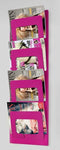 Magnuson Wall Mounted Magazine & Newspaper Rack - 4 Pockets 38.625
