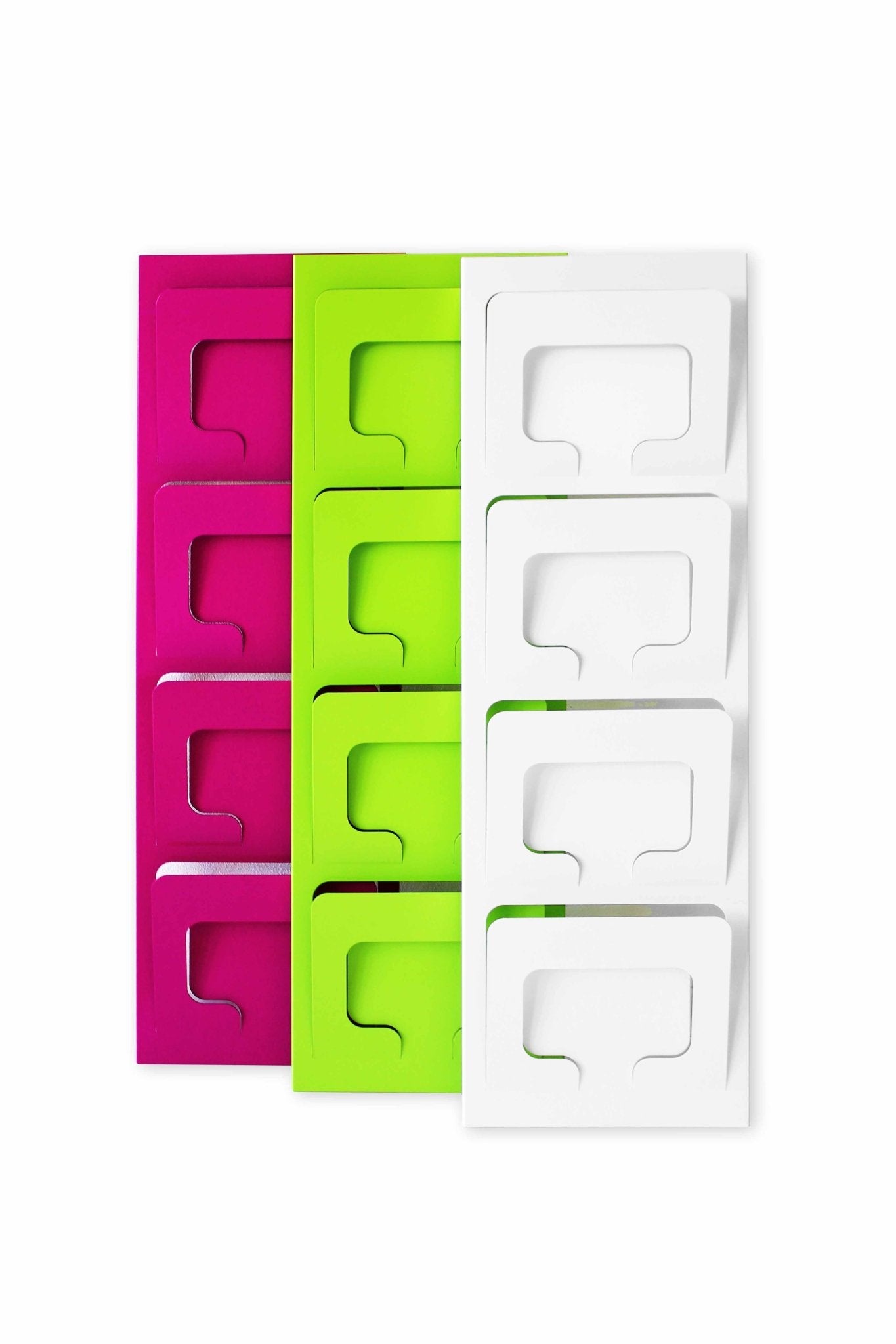Magnuson Wall Mounted Magazine & Newspaper Rack - 4 Pockets 38.625"H (MAG - SCOOP) - SchoolOutlet