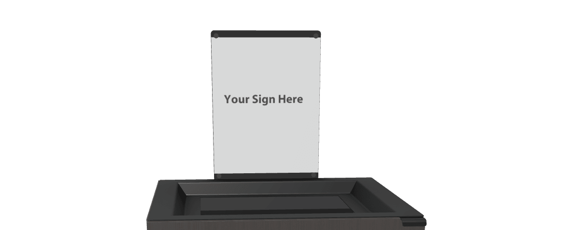 Magnuson SIGN - ACR Angled Steel and Acrylic Signage Holder for Valuta and Sotare Receptacles (MAG - SIGN - ACR) - SchoolOutlet