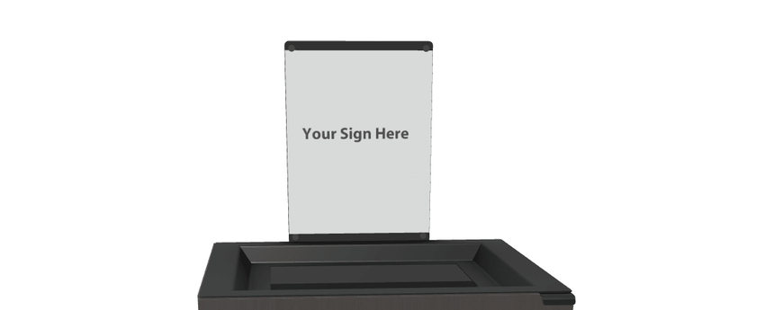 Magnuson SIGN - ACR Angled Steel and Acrylic Signage Holder for Valuta and Sotare Receptacles (MAG - SIGN - ACR) - SchoolOutlet