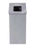 Magnuson SLP - 01 38 - Gallon Painted Steel Single - Stream Waste Receptacle with Integrated Bag Arms (MAG - SLP - 01) - SchoolOutlet