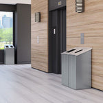 Magnuson SLP - 01 38 - Gallon Painted Steel Single - Stream Waste Receptacle with Integrated Bag Arms (MAG - SLP - 01) - SchoolOutlet