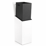 Magnuson SLP - 01L 38 - Gallon Painted Steel Waste Receptacle with Internal Rigid Liner and Integrated Bag Arms (MAG - SLP - 01L) - SchoolOutlet