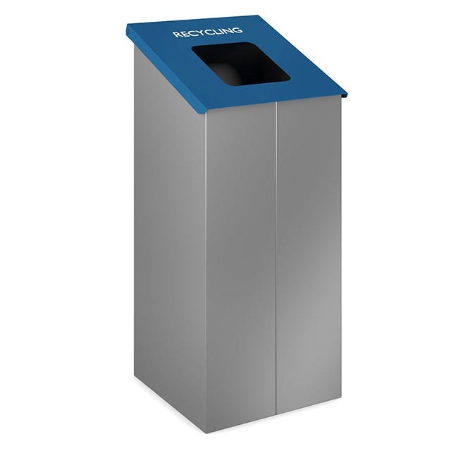 Magnuson SLP - 02 32 - Gallon Painted Steel Single - Stream Waste Receptacle with Integrated Bag Arms (MAG - SLP - 02) - SchoolOutlet