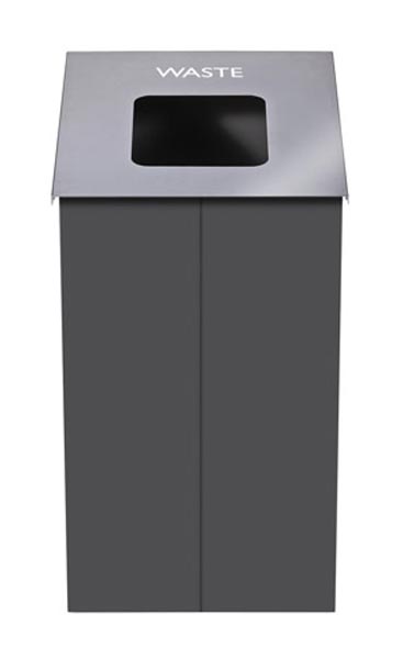 Magnuson SLP - 02 32 - Gallon Painted Steel Single - Stream Waste Receptacle with Integrated Bag Arms (MAG - SLP - 02) - SchoolOutlet