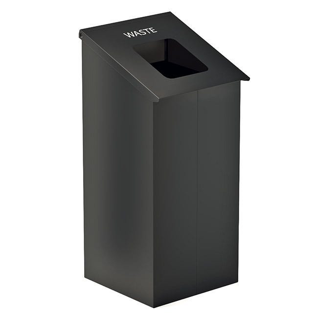 Magnuson SLP - 02 32 - Gallon Painted Steel Single - Stream Waste Receptacle with Integrated Bag Arms (MAG - SLP - 02) - SchoolOutlet