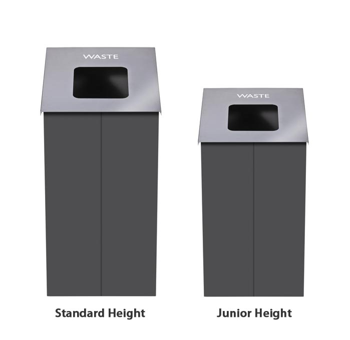 Magnuson SLP - 02L 32 - Gallon Painted Steel Waste Receptacle with Internal Rigid Liner and Integrated Bag Arms (MAG - SLP - 02L) - SchoolOutlet