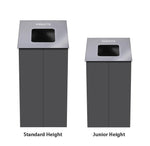 Magnuson SLP - 02L 32 - Gallon Painted Steel Waste Receptacle with Internal Rigid Liner and Integrated Bag Arms (MAG - SLP - 02L) - SchoolOutlet