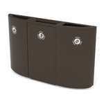 Magnuson SO1809L - LEFT 14 - Gallon Left Side Quarter - Elliptical Painted Steel Waste Receptacle with Internal Rigid Liner and Adjustable Glides (MAG - SO1809L - LEFT) - SchoolOutlet