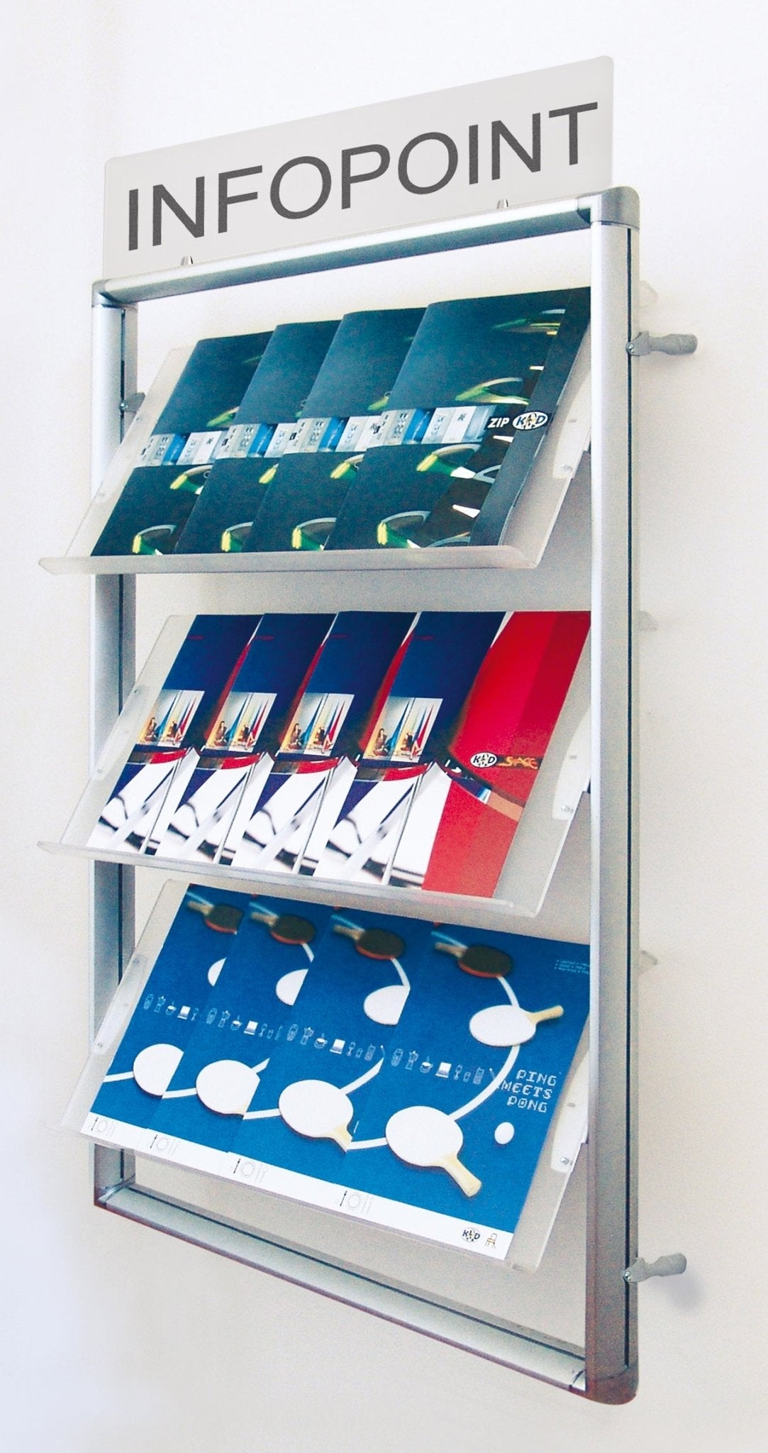 Magnuson Rack Soistes Wall Mounted Magazine Display - 3 Shelves (MAG - SOWM - 960) - SchoolOutlet