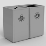 Magnuson ST - 10 70 - Gallon Painted Steel Waste Receptacle with Front - Opening Locking Door and Internal Rigid Liner (MAG - ST - 10) - SchoolOutlet
