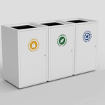 Magnuson ST - 10 70 - Gallon Painted Steel Waste Receptacle with Front - Opening Locking Door and Internal Rigid Liner (MAG - ST - 10) - SchoolOutlet