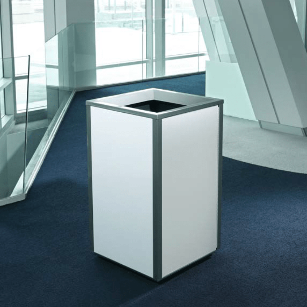 Magnuson ST - 10 70 - Gallon Painted Steel Waste Receptacle with Front - Opening Locking Door and Internal Rigid Liner (MAG - ST - 10) - SchoolOutlet