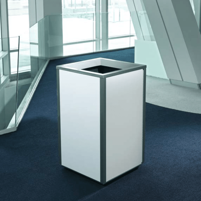 Magnuson ST - 10 70 - Gallon Painted Steel Waste Receptacle with Front - Opening Locking Door and Internal Rigid Liner (MAG - ST - 10) - SchoolOutlet