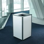 Magnuson ST - 10 70 - Gallon Painted Steel Waste Receptacle with Front - Opening Locking Door and Internal Rigid Liner (MAG - ST - 10) - SchoolOutlet