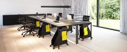 Magnuson Mobile Painted Steel Workspace Utility Cart with Strap Handle and Color-Coordinated Casters (MAG-STORE-CST-XXX)