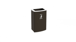 Magnuson 24-Gallon Painted Steel Waste Receptacle with 16-Gallon Internal Rigid Liner and Multiple Top Opening Options (MAG-TRADA-01)