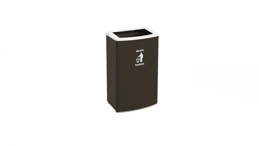 Magnuson TRADA - 01 24 - Gallon Painted Steel Waste Receptacle with 16 - Gallon Internal Rigid Liner and Multiple Top Opening Options (MAG - TRADA - 01) - SchoolOutlet